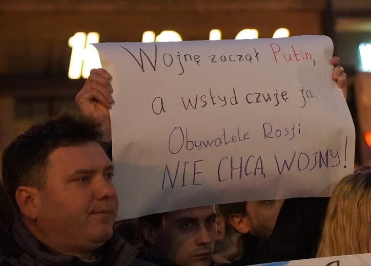 Wiec solidarności z Ukrainą we Wrocławiu