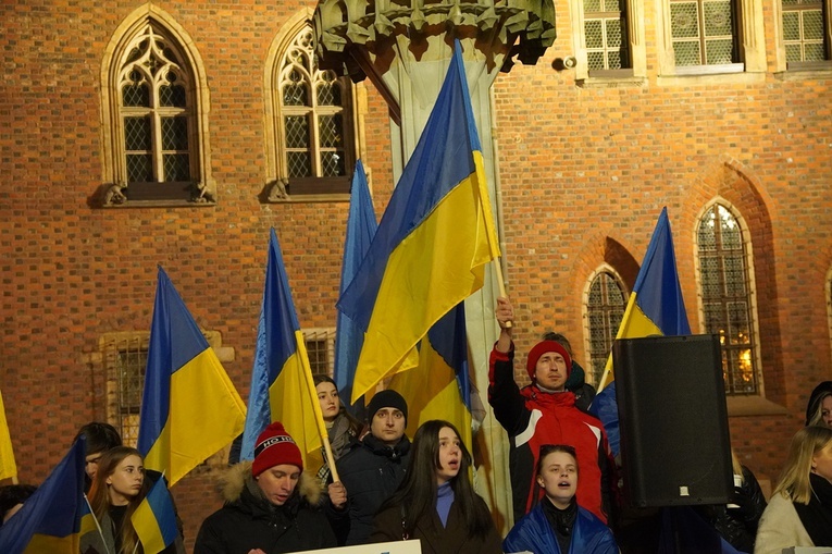 Wiec solidarności z Ukrainą we Wrocławiu