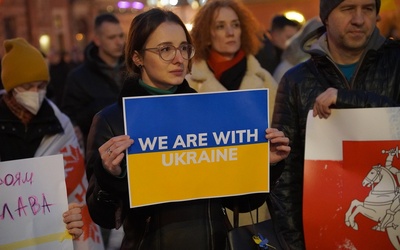 Wiec solidarności z Ukrainą we Wrocławiu