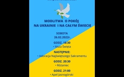 Msza św. i modlitwy za Ukrainę i o pokój - 26.02.2022