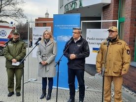 Katowice. Punkt recepcyjny dla obywateli Ukrainy. Znajduje się w siedzibie katowickiej Caritas