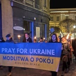 Międzyreligijny marsz i modlitwa o pokój na Ukrainie - w Bielsku-Białej. 