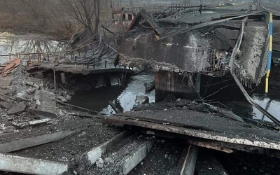 Wojenne zniszczenia w Kijowie.