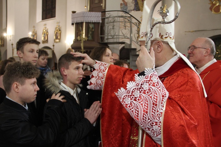 Książnice. Poświęcenie odnowionej drogi krzyżowej i bierzmowanie