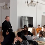Spotkanie ukraińskich uchodźców z biskupem