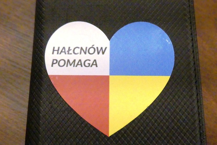 Logo hałcnowskiej akcji wsparcia dla Ukrainy.