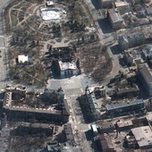 Resort obrony Ukrainy: trwa likwidacja skutków zbombardowania teatru w Mariupolu