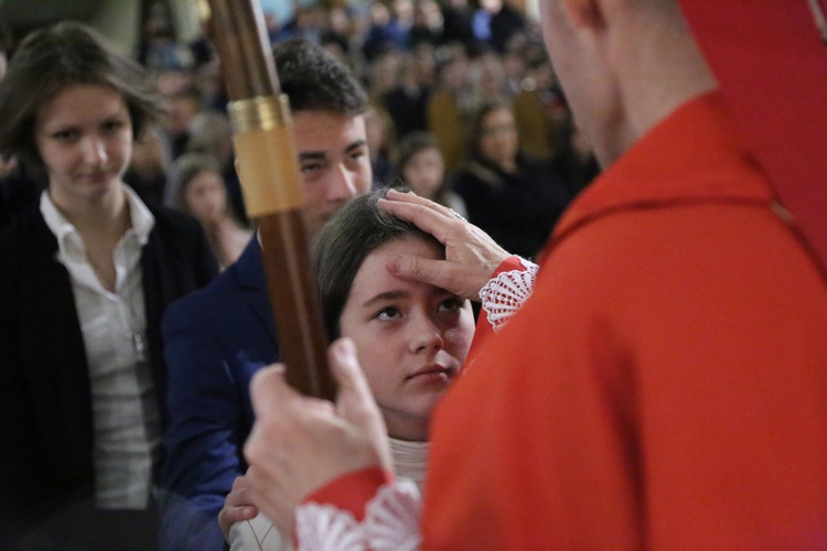 Bierzmowanie młodych z parafii kolejowej