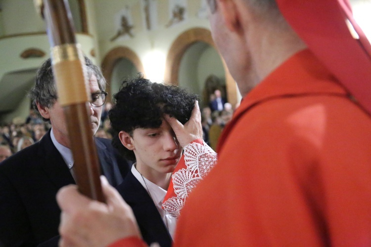 Bierzmowanie młodych z parafii kolejowej