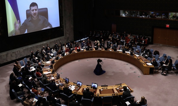 Zełenski: Wyrzucić Rosję z Rady Bezpieczeństwa ONZ albo rozwiązać tę Radę