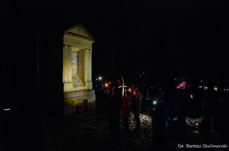 Męska Droga Krzyżowa w Lesie Bukowym w Trzebnicy