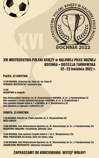 Już w kwietniu w Bochni odbędą się XVI Mistrzostwa Polski Księży w Halowej Piłce Nożnej