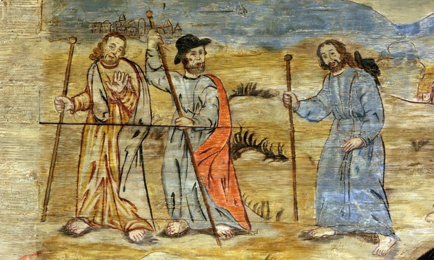 Jezus dołącza do uczniów na drodze do Emaus