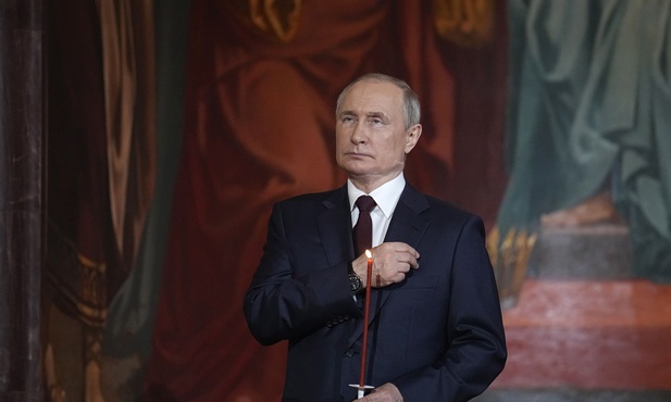 Prezydent Rosji podczas liturgii