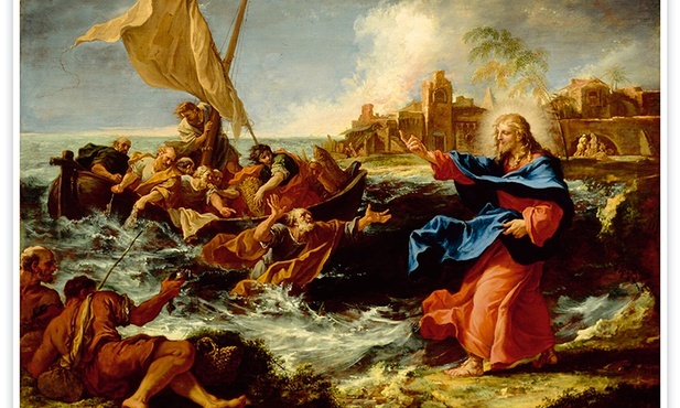 Sebastiano Ricci "Cudowny połów ryb", olej na płótnie, 1695–1697, Instytut Sztuki, Detroit