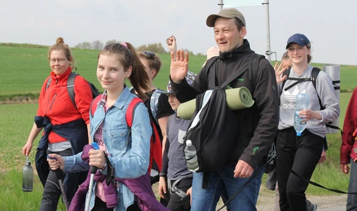 Pielgrzymi na trasie z Witkowic do Wieprza - 2022