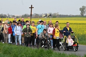 Pielgrzymi w drodze do Gogołowa.