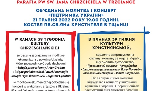 Modlitwa ekumeniczna i koncert dla Ukrainy 