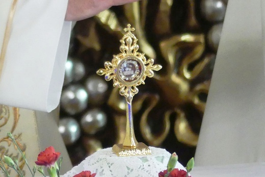 Wprowadzenie relikwii bł. Franciszka Palau do kościoła w Trzebini