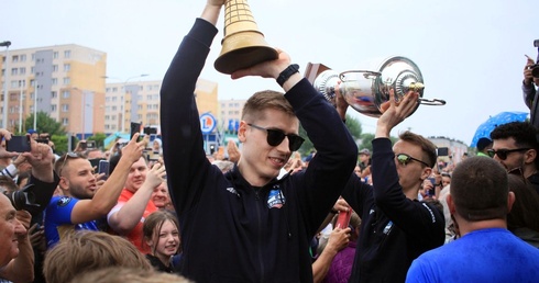Powitanie zwycięzców siatkarskiej Ligi Mistrzów w Kędzierzynie-Koźlu