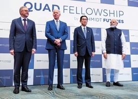 Premier Australii Anthony Albanese, prezydent USA Joe Biden, premier Japonii Fumio Kishida i premier Indii Narendra Modi.