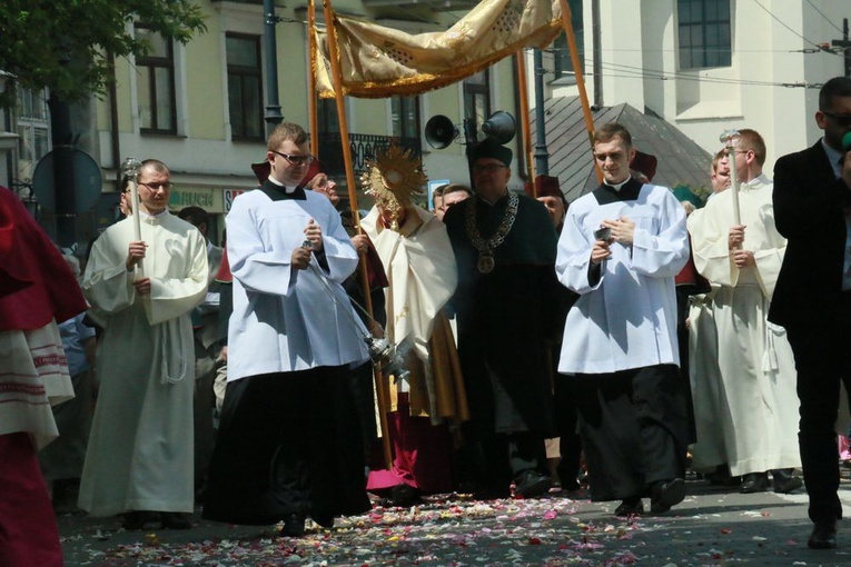 Centralna procesja Bożego Ciała w Lublinie.