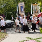 Procesja eucharystyczna z wrocławskiego Kozanowa na Pilczyce z kwietnymi dywanami