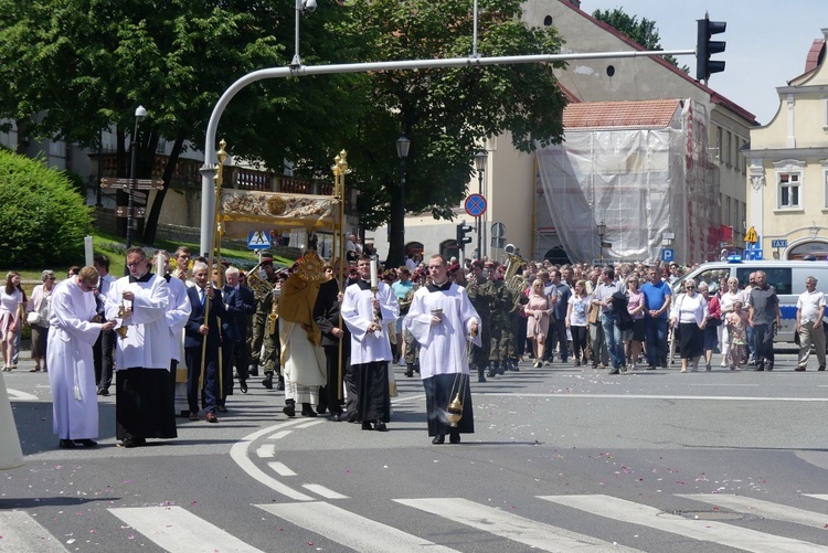 Procesja Bożego Ciała z katedry św. Mikołaja w Bielsku do Białej - 2022