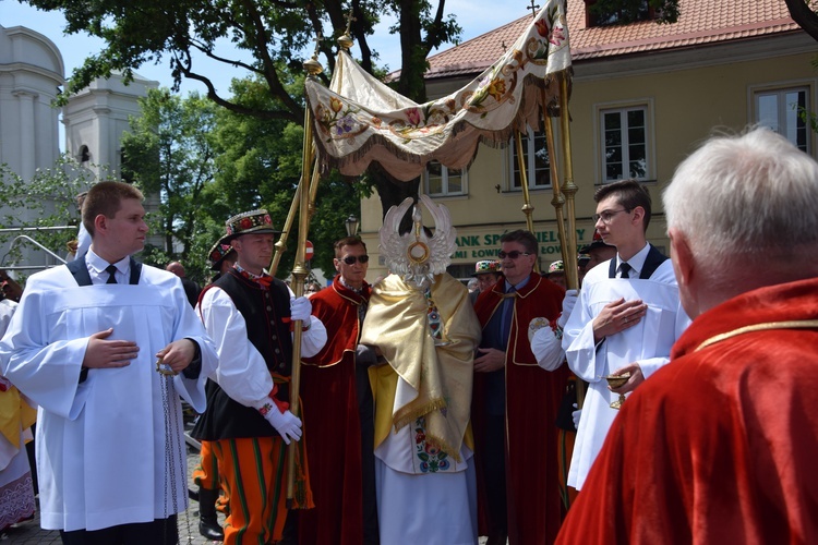 Boże Ciało w Łowiczu. Procesja.