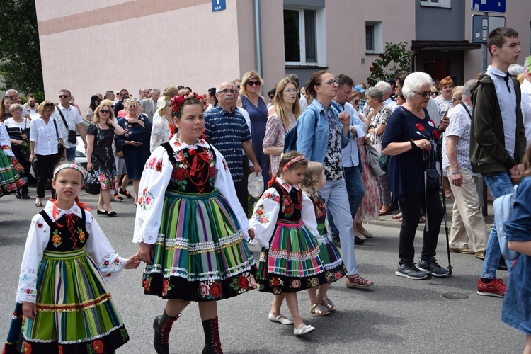 Boże Ciało w Łowiczu. Procesja.