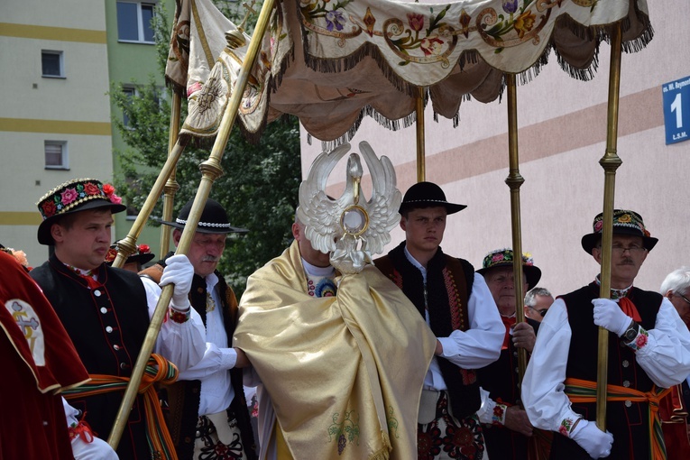 Boże Ciało w Łowiczu. Procesja.