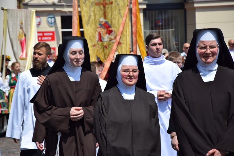 Boże Ciało w Łowiczu. Procesja.