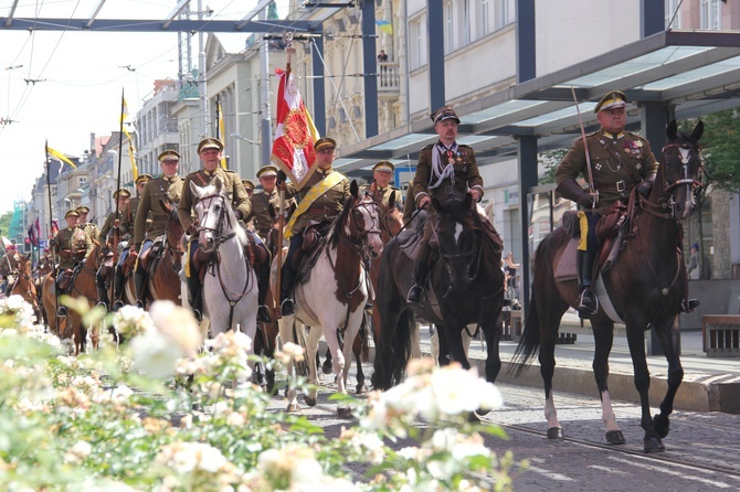 Katowice. Wjazd generała Szeptyckiego na rynek - inscenizacja historyczna