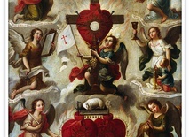 Miguel Cabrera
Alegoria Eucharystii
olej na blasze, 1750
Muzeum Andrésa Blaistena Meksyk