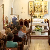 Wizerunek św. Andrzeja Boboli w kościele  pw. Chrystusa Króla.