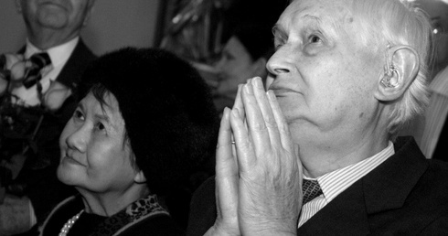 Stefan Wilkanowicz z żoną Marią Teresą Tran-Thi-Lai Wilkanowicz