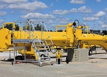 Instalacje na trasie pierwszego odcinka gazociągu Baltic Pipe w Ciecierzycach koło Gorzowa Wielkopolskiego.