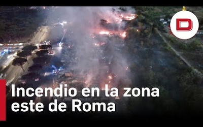 El incendio que se propagó en la zona este de Roma está controlado
