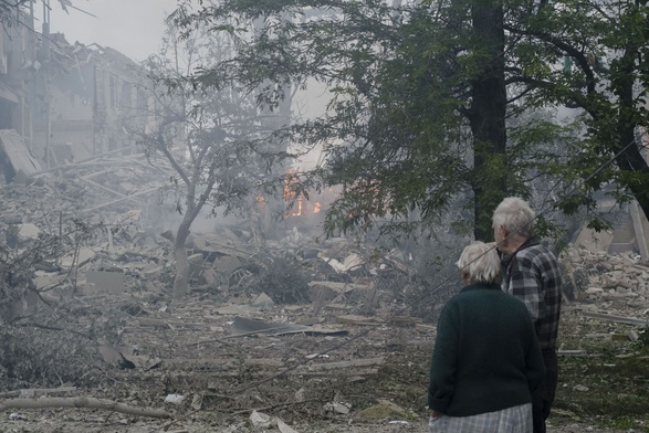 W ostrzeliwanym przez Rosjan Kramatorsku