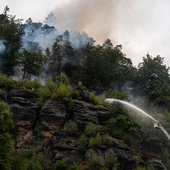 UE, Polska i Słowacja pomagają w walce z pożarem lasu przy granicy czesko-niemieckiej
