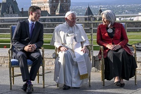 Papież Franciszek w cytadeli w Quebecu 