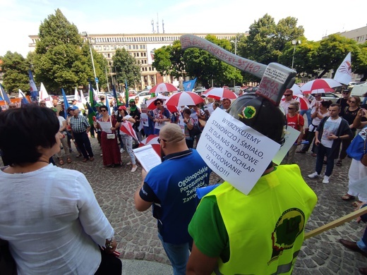 Katowie. Wiec Ogólnopolskiego Porozumienia Związków Zawodowych