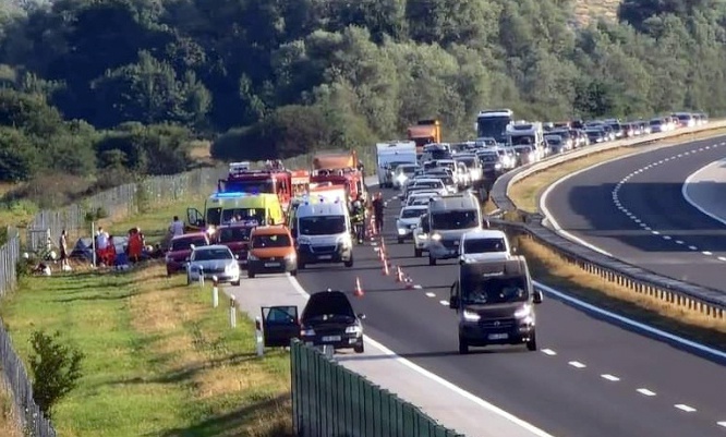 Miejsce tragicznego wypadku polskiego autokaru.