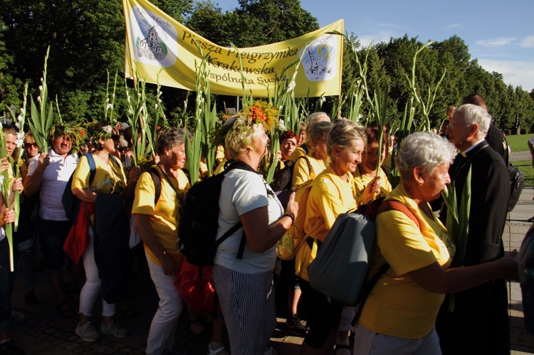 Wejście 42. Pieszej Pielgrzymki Krakowskiej na Jasną Górę