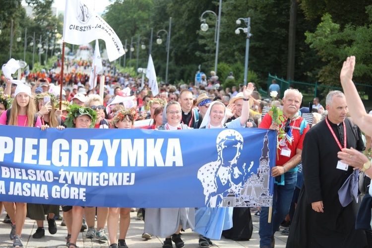 Powitanie 31. Pieszej Cieszyńskiej Pielgrzymki na Jasną Górę - 2022