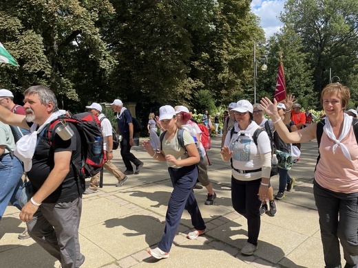 Powitanie 31. Pielgrzymki Diecezji Bielsko-Żywieckiej na Jasną Górę - grup z Wilamowic - 2022