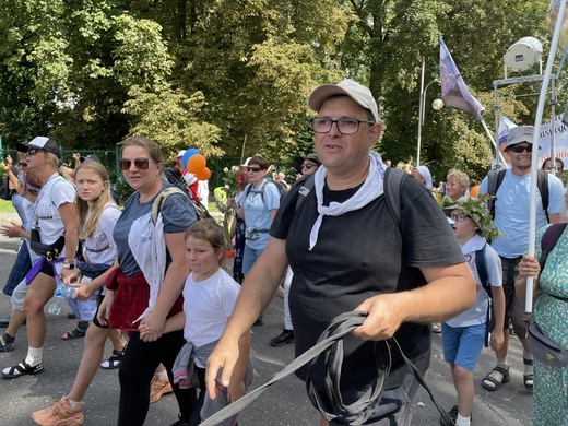 Powitanie 31. Pielgrzymki Diecezji Bielsko-Żywieckiej na Jasną Górę - grup z Wilamowic - 2022