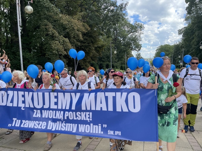 Powitanie 31. Pielgrzymki Diecezji Bielsko-Żywieckiej na Jasną Górę - grup z Wilamowic - 2022