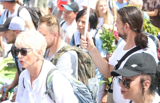 Powitanie 31. Pielgrzymki Diecezji Bielsko-Żywieckiej na Jasną Górę - grup z Wilamowic - 2022