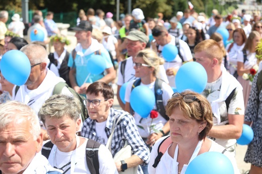 Powitanie 31. Pielgrzymki Diecezji Bielsko-Żywieckiej na Jasną Górę - grup z Wilamowic - 2022